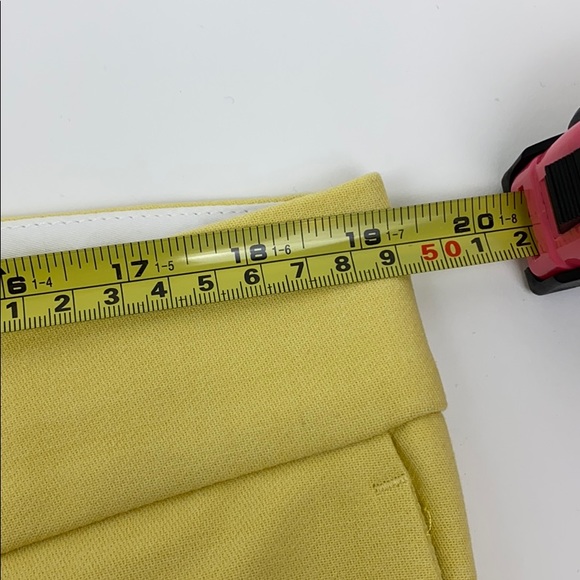 LOFT Marisa Yellow Trouser Cropped Work Pants 14 - Picture 7 of 10